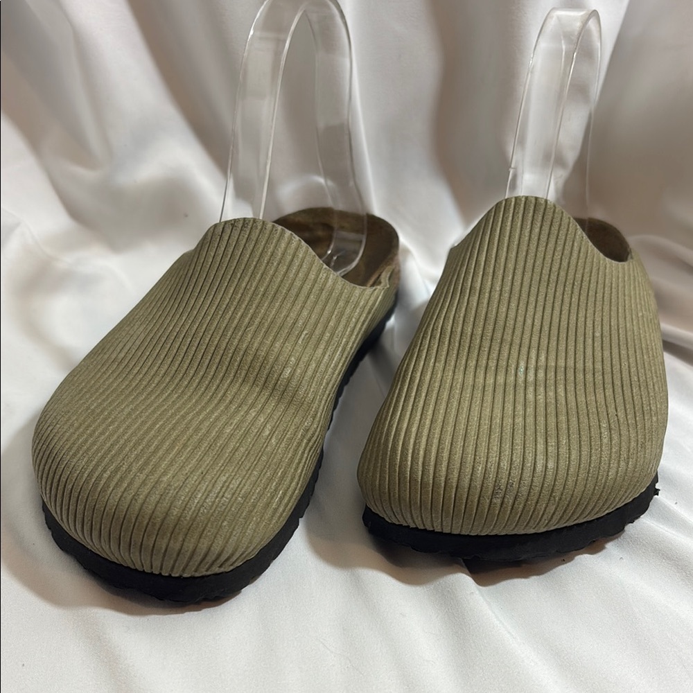 Ribbed tan light brown mule Birkenstock birkis size 38 (7)